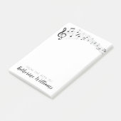 Jouw naam toevoegen | Muziekstroom van noten Post-it® Notes (Schuin)