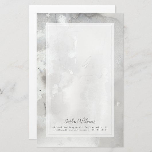 Jouw naam toevoegen | Mystieke objecten — grijs Briefpapier (Voorkant / Achterkant)