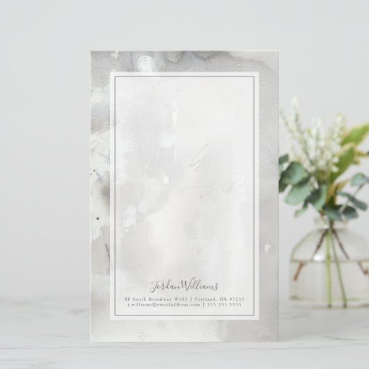 Jouw naam toevoegen | Mystieke objecten — grijs Briefpapier (Staand voorkant)