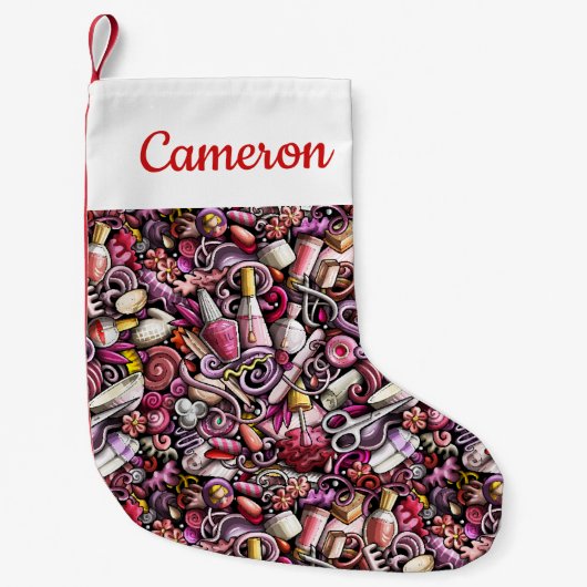 Jouw naam toevoegen | Nail Studio Pattern Kleine Kerstsok (Voorkant)