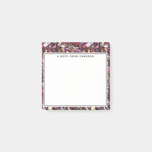 Jouw naam toevoegen | Nail Studio Pattern Post-it® Notes (Voorkant)