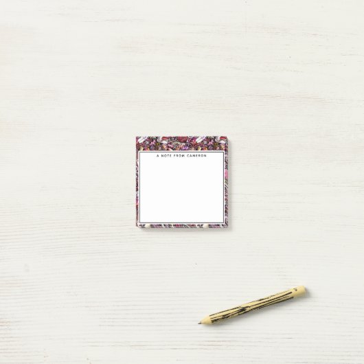 Jouw naam toevoegen | Nail Studio Pattern Post-it® Notes (Op bureau)