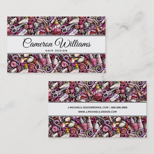 Jouw naam toevoegen | Nail Studio Pattern Visitekaartje (Voorkant / Achterkant)
