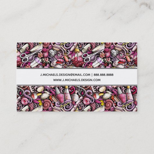 Jouw naam toevoegen | Nail Studio Pattern Visitekaartje (Achterkant)