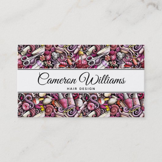 Jouw naam toevoegen | Nail Studio Pattern Visitekaartje (Voorkant)