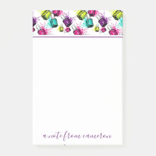 Jouw naam toevoegen   Neon Nail Pools patroonpatro Post-it® Notes