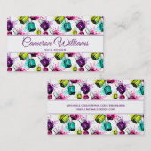 Jouw naam toevoegen | Neon Nail Pools patroonpatro Visitekaartje (Voorkant / Achterkant)