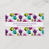 Jouw naam toevoegen | Neon Nail Pools patroonpatro Visitekaartje (Achterkant)