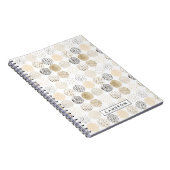 Jouw naam toevoegen | Neutraal Abstract cirkelpatr Notitieboek (Rechterzijde)