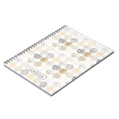 Jouw naam toevoegen | Neutraal Abstract cirkelpatr Notitieboek (Linkerzijde)