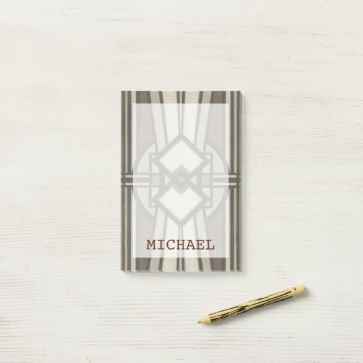 Jouw naam toevoegen | Neutraal deco-panel I Post-it® Notes (Op bureau)