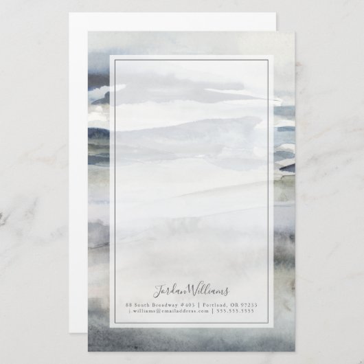 Jouw naam toevoegen | Neutraal zout Briefpapier (Voorkant / Achterkant)