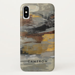 Jouw naam toevoegen   Neutrale Abstracte grijze af Case-Mate iPhone Case