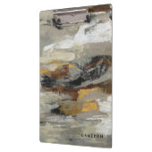 Jouw naam toevoegen | Neutrale Abstracte grijze af Klembord (Links)