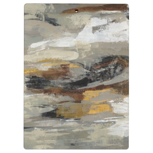 Jouw naam toevoegen | Neutrale Abstracte grijze af Klembord (Achterkant)