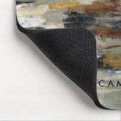 Jouw naam toevoegen | Neutrale Abstracte grijze af Muismat (Hoek)