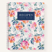 Jouw naam toevoegen | Notitieboek geverfd Rozen pa (Voorkant)