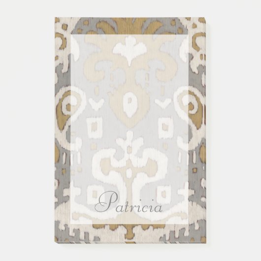 Jouw naam toevoegen | Ochre Ikat I Post-it® Notes (Voorkant)