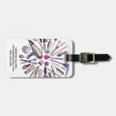 Jouw naam toevoegen | Ontwerp van nieuwe cirkel Bagagelabel (Voorkant horizontaal)