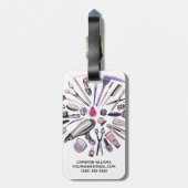 Jouw naam toevoegen | Ontwerp van nieuwe cirkel Bagagelabel (Achterkant verticaal)