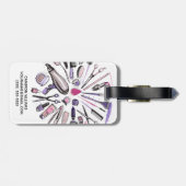 Jouw naam toevoegen | Ontwerp van nieuwe cirkel Bagagelabel (Achterkant horizontaal)