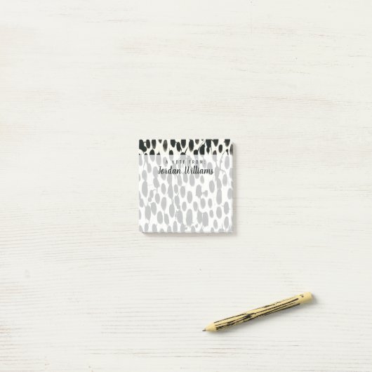 Jouw naam toevoegen | Onveranderlijk I | Zwarte Wa Post-it® Notes (Op bureau)