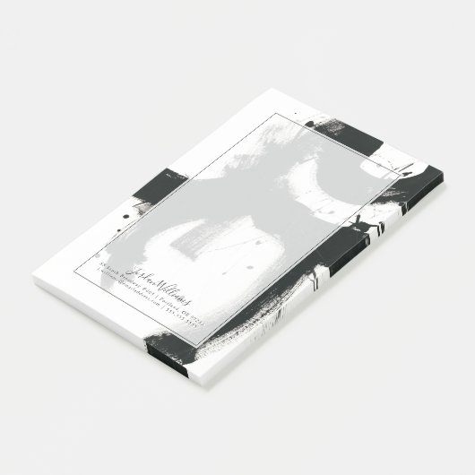 Jouw naam toevoegen | Onyx Gesture - zwarte verfla Post-it® Notes (Schuin)