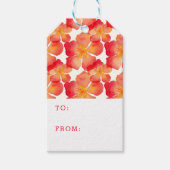 Jouw naam toevoegen | Oranje Oleander Floral Patte Cadeaulabel (Voorkant)