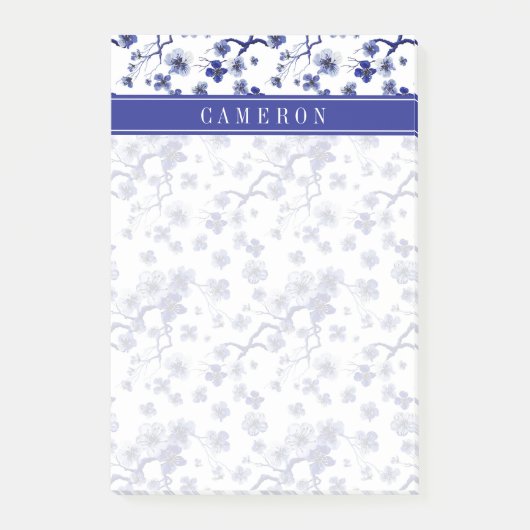 Jouw naam toevoegen | Oriental Sakura Branch Patte Post-it® Notes (Voorkant)