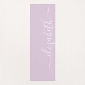 Jouw naam toevoegen | Paars handschrift Yogamat (Voorkant)