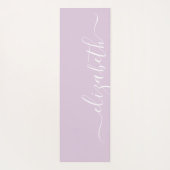 Jouw naam toevoegen | Paars handschrift Yogamat (Achterkant)