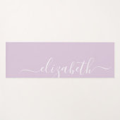 Jouw naam toevoegen | Paars handschrift Yogamat (Voorkant (horizontaal))