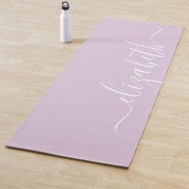 Jouw naam toevoegen | Paars handschrift Yogamat