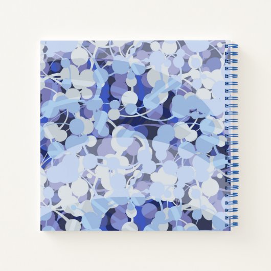 Jouw naam toevoegen | Paars microbe-patroon Notitieboek (Achterkant)