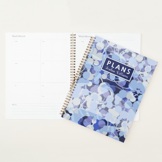 Jouw naam toevoegen | Paars microbe-patroon Planner (Display)
