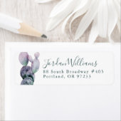 Jouw naam toevoegen | Paarse Cactus Etiket (Insitu)