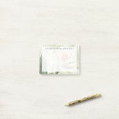 Jouw naam toevoegen | Palmbladeren met witte vogel Post-it® Notes (Op bureau)