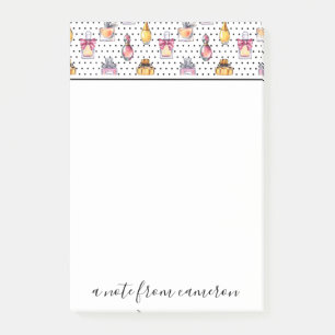 Jouw naam toevoegen   Parfum flespatroon Post-it® Notes
