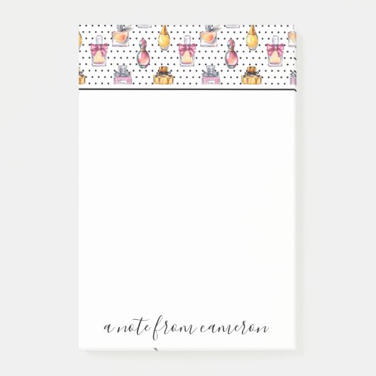 Jouw naam toevoegen | Parfum flespatroon Post-it® Notes (Voorkant)