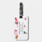 Jouw naam toevoegen | Pastel Comestics-Wereldkaart Bagagelabel (Achterkant verticaal)