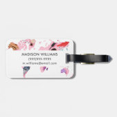 Jouw naam toevoegen | Pastel Comestics-Wereldkaart Bagagelabel (Achterkant horizontaal)