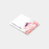 Jouw naam toevoegen | Pastel Flamingo Post-it® Notes (Schuin)