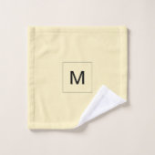 Jouw naam toevoegen | Pastel Geel Bad Handdoek (Wasdoekje)