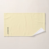 Jouw naam toevoegen | Pastel Geel Bad Handdoek (Handdoek)