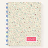 Jouw naam toevoegen | Pastel Happy Teeth Pattern Notitieboek (Voorkant)