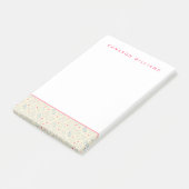 Jouw naam toevoegen | Pastel Happy Teeth Pattern Post-it® Notes (Schuin)