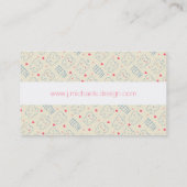 Jouw naam toevoegen | Pastel Happy Teeth Pattern Visitekaartje (Achterkant)