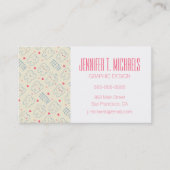 Jouw naam toevoegen | Pastel Happy Teeth Pattern Visitekaartje (Voorkant)