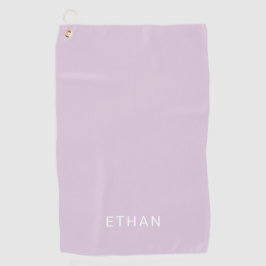 Jouw naam toevoegen | Pastel-Paars Golfhanddoek