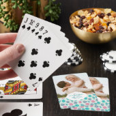 Jouw naam toevoegen | Pastel Seashell Pattern Pokerkaarten (Insitu)